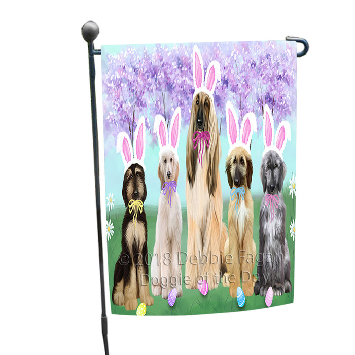 Easter Holiday Afghan Hounds Dog Garden Flag GFLG57513