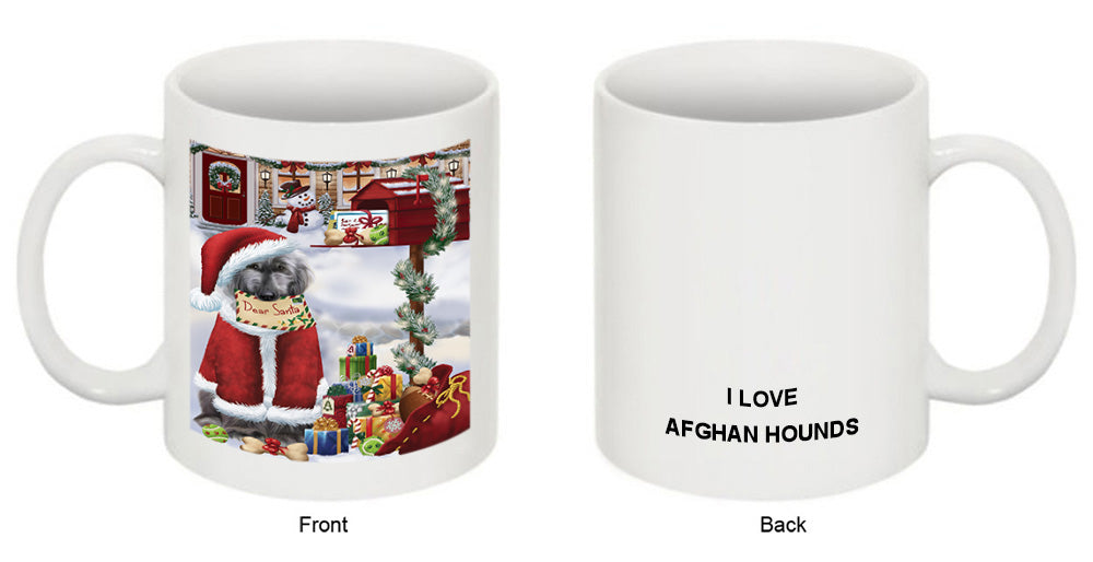 Afghan Hound Dog Dear Santa Letter Christmas Holiday Mailbox Coffee Mug MUG48909