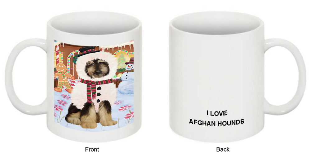 Christmas Gingerbread House Candyfest Afghan Hound Dog Coffee Mug MUG51516