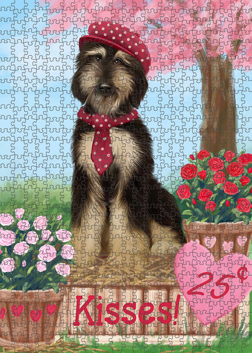 Rosie 25 Cent Kisses Afghan Hound Dog Puzzle with Photo Tin PUZL91212
