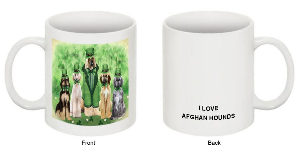 St. Patricks Day Irish Portrait Afghan Hound Dogs Coffee Mug MUG52357