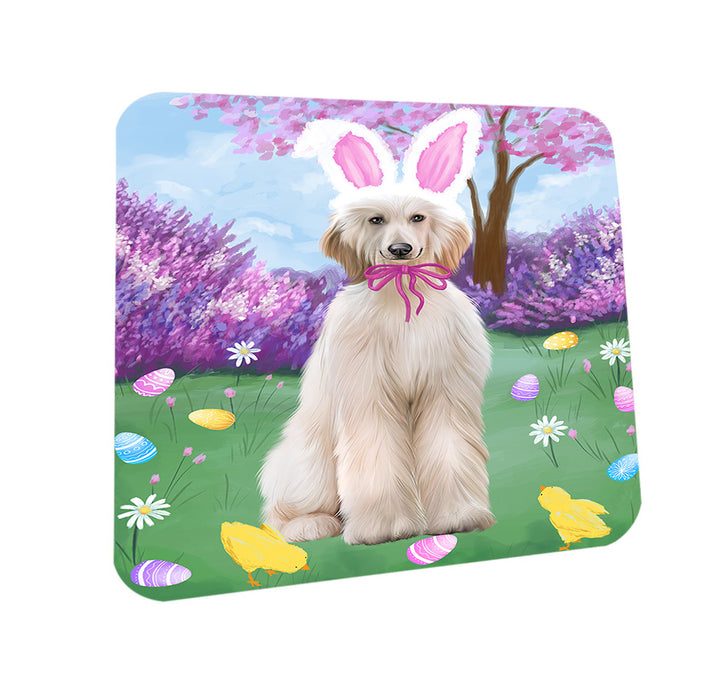 Easter Holiday Afghan Hound Dog Coasters Set of 4 CST56814