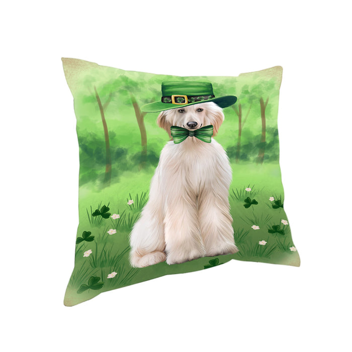 St. Patricks Day Irish Portrait Afghan Hound Dog Pillow PIL85952