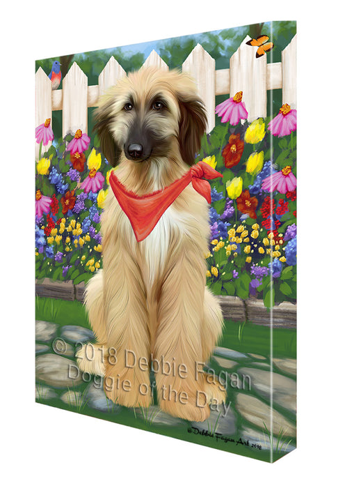 Spring Floral Afghan Hound Dog Canvas Print Wall Art Décor CVS86777