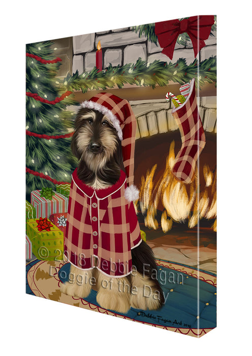 The Stocking was Hung Afghan Hound Dog Canvas Print Wall Art Décor CVS116243
