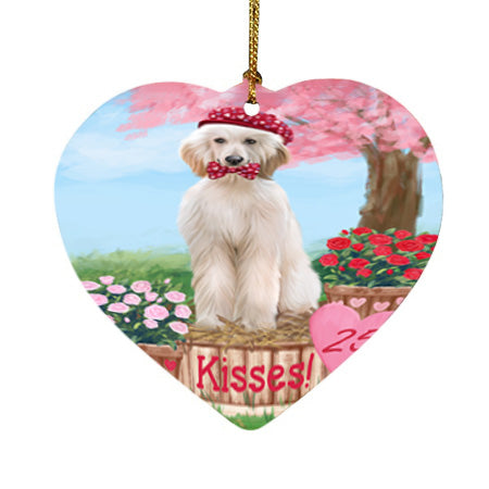Rosie 25 Cent Kisses Afghan Hound Dog Heart Christmas Ornament HPOR56109