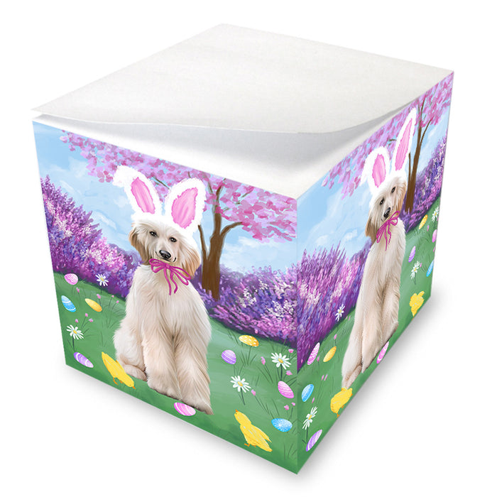 Easter Holiday Afghan Hound Dog Note Cube NOC54973