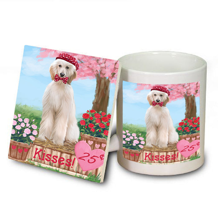 Rosie 25 Cent Kisses Afghan Hound Dog Mug and Coaster Set MUC55745