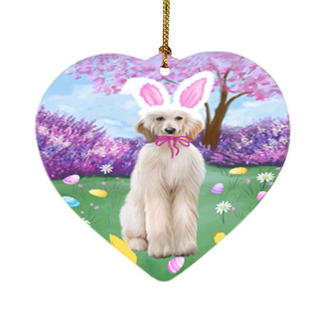 Easter Holiday Afghan Hound Dog Heart Christmas Ornament HPOR57257