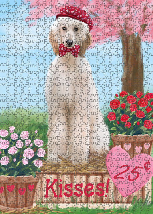 Rosie 25 Cent Kisses Afghan Hound Dog Puzzle with Photo Tin PUZL91216