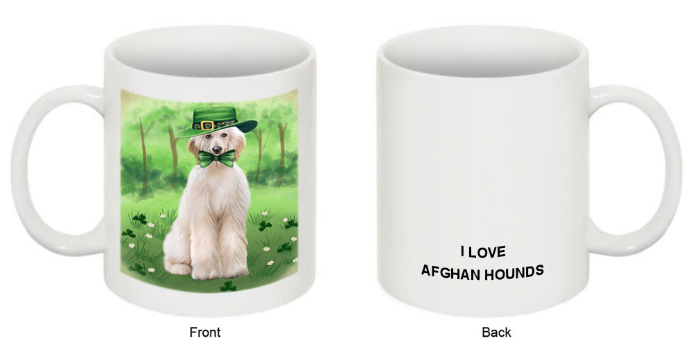 St. Patricks Day Irish Portrait Afghan Hound Dog Coffee Mug MUG52358