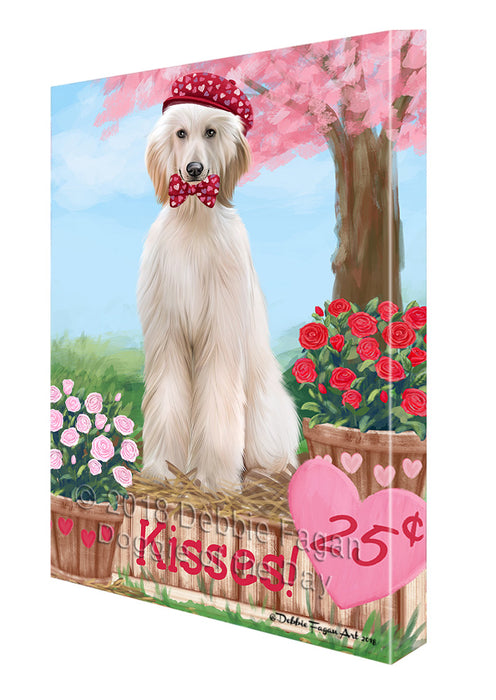 Rosie 25 Cent Kisses Afghan Hound Dog Canvas Print Wall Art Décor CVS124001