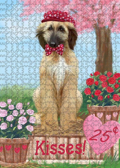 Rosie 25 Cent Kisses Afghan Hound Dog Puzzle with Photo Tin PUZL91220