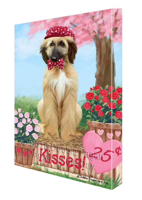 Rosie 25 Cent Kisses Afghan Hound Dog Canvas Print Wall Art Décor CVS124010