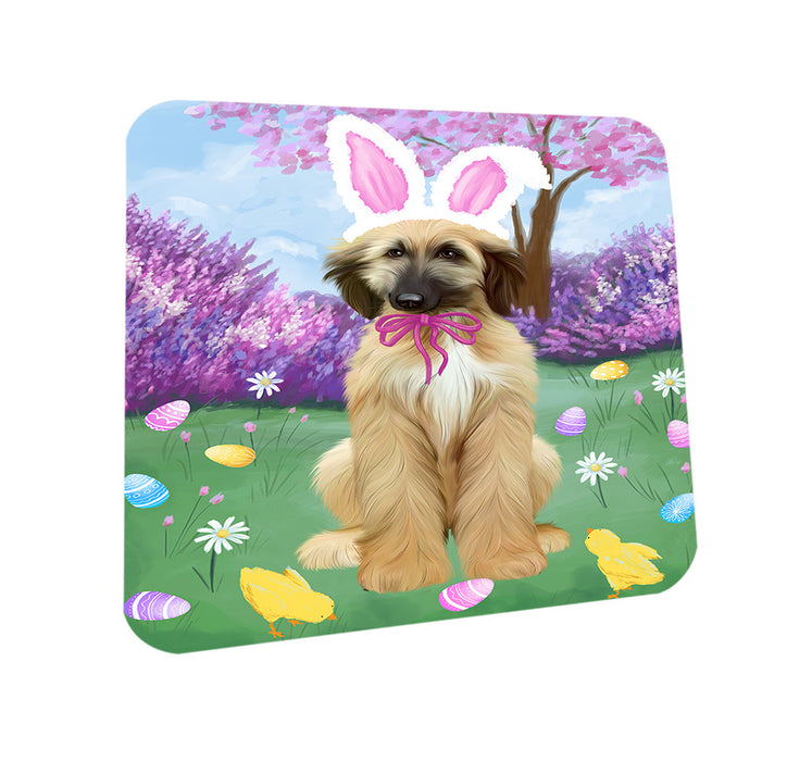 Easter Holiday Afghan Hound Dog Coasters Set of 4 CST56815