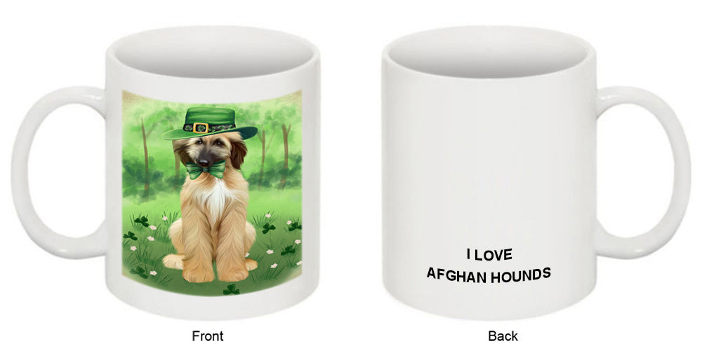 St. Patricks Day Irish Portrait Afghan Hound Dog Coffee Mug MUG52359