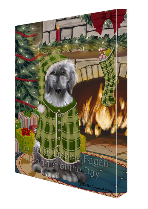 The Stocking was Hung Afghan Hound Dog Canvas Print Wall Art Décor CVS116252