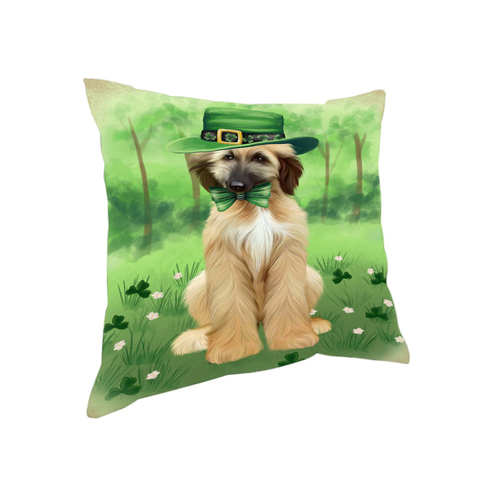 St. Patricks Day Irish Portrait Afghan Hound Dog Pillow PIL85956