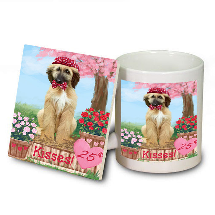 Rosie 25 Cent Kisses Afghan Hound Dog Mug and Coaster Set MUC55746