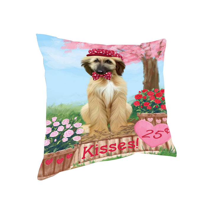 Rosie 25 Cent Kisses Afghan Hound Dog Pillow PIL71944
