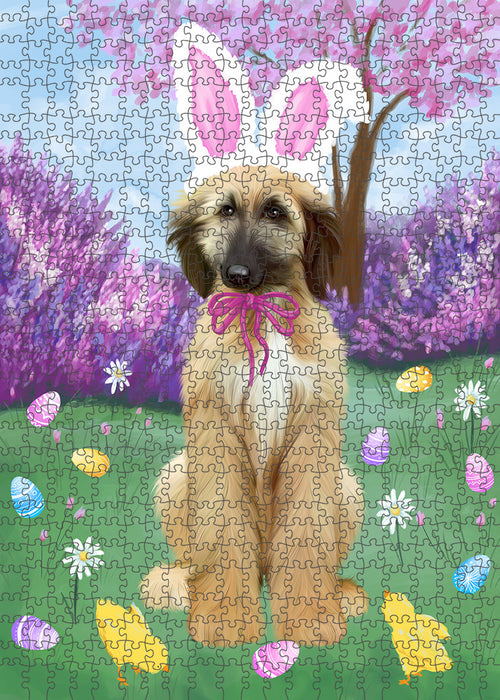 Easter Holiday Afghan Hound Dog Puzzle with Photo Tin PUZL95748