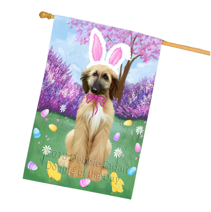 Easter Holiday Afghan Hound Dog House Flag FLG57564