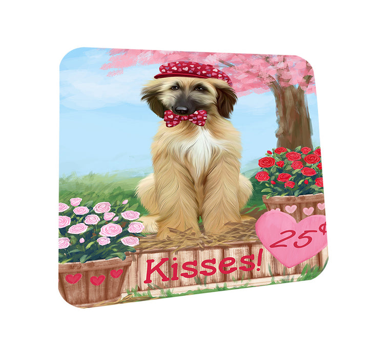 Rosie 25 Cent Kisses Afghan Hound Dog Coasters Set of 4 CST55712