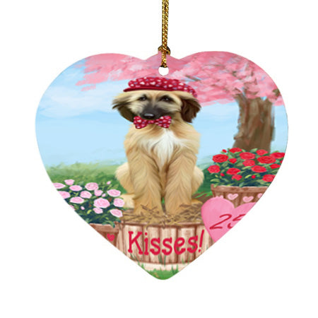 Rosie 25 Cent Kisses Afghan Hound Dog Heart Christmas Ornament HPOR56110