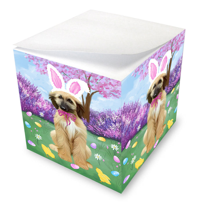 Easter Holiday Afghan Hound Dog Note Cube NOC54974
