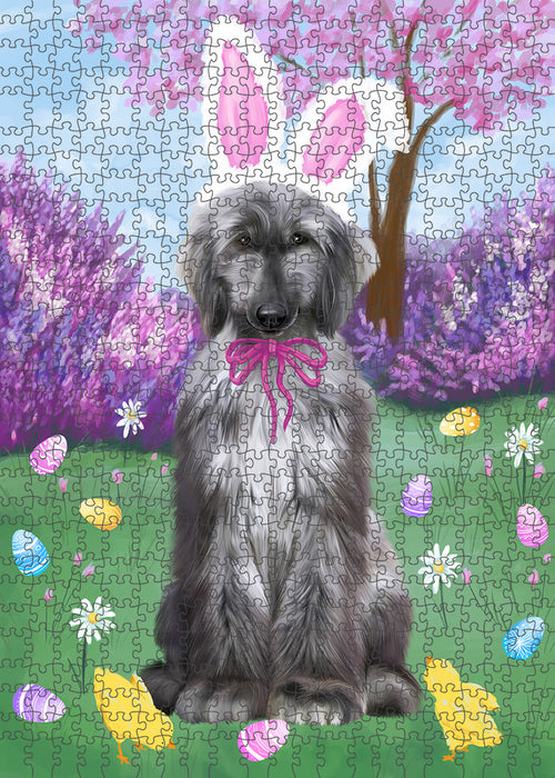 Easter Holiday Afghan Hound Dog Puzzle with Photo Tin PUZL95752