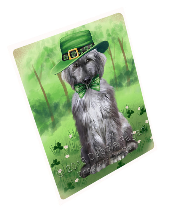 St. Patricks Day Irish Portrait Afghan Hound Dog Refrigerator / Dishwasher Magnet RMAG104184
