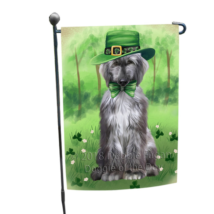 St. Patricks Day Irish Portrait Afghan Hound Dog Garden Flag GFLG64930