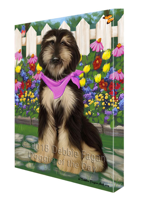 Spring Floral Afghan Hound Dog Canvas Print Wall Art Décor CVS86795