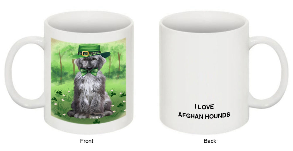 St. Patricks Day Irish Portrait Afghan Hound Dog Coffee Mug MUG52360