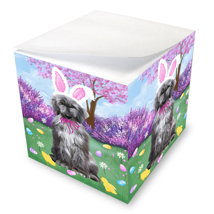 Easter Holiday Afghan Hound Dog Note Cube NOC54975