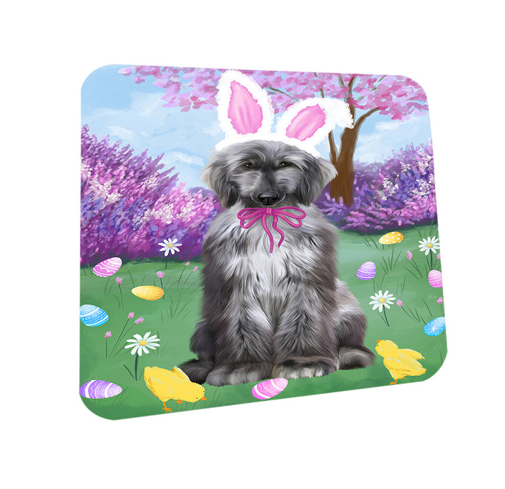 Easter Holiday Afghan Hound Dog Coasters Set of 4 CST56816
