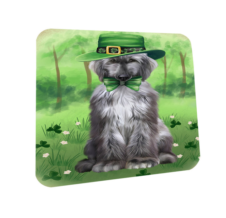 St. Patricks Day Irish Portrait Afghan Hound Dog Coasters Set of 4 CST56920