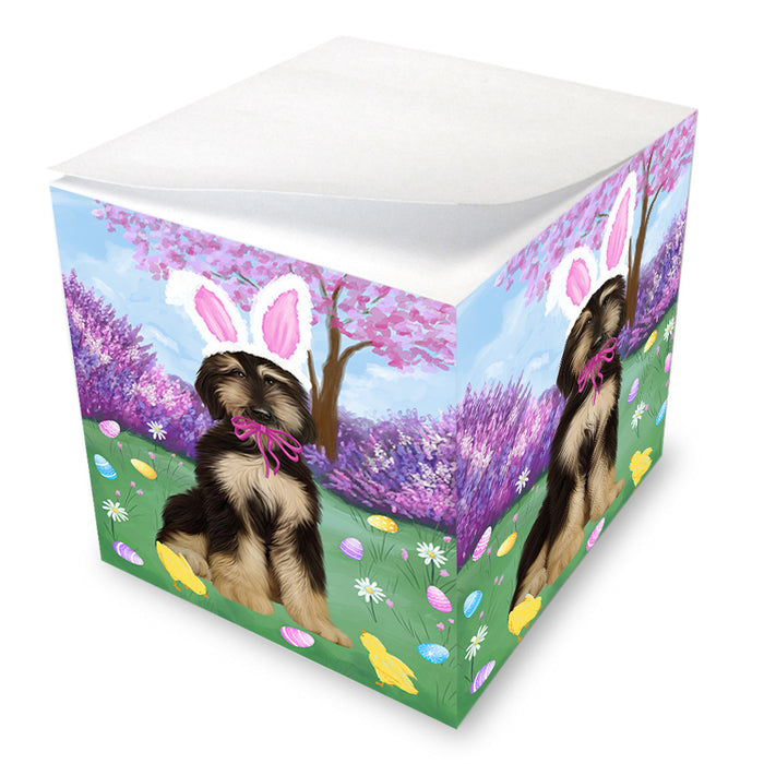 Easter Holiday Afghan Hound Dog Note Cube NOC54976