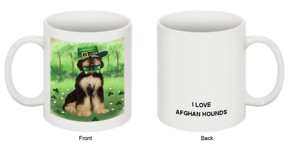St. Patricks Day Irish Portrait Afghan Hound Dog Coffee Mug MUG52361