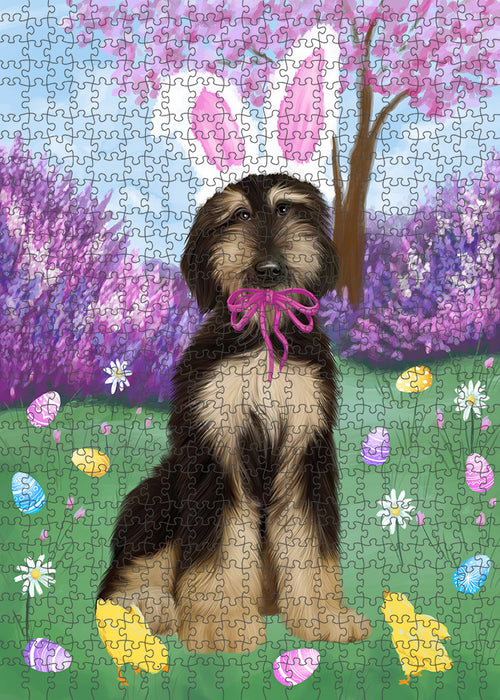 Easter Holiday Afghan Hound Dog Puzzle with Photo Tin PUZL95756
