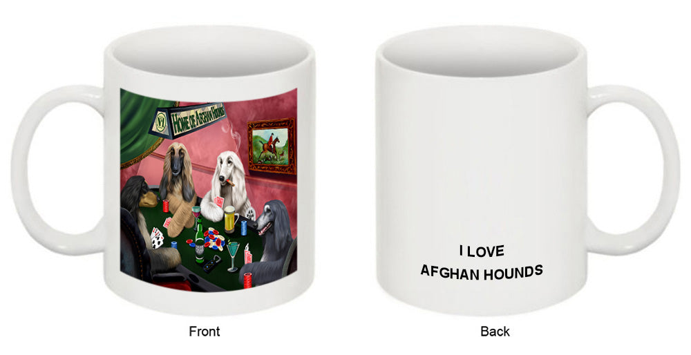 Home of Afghan Hound 4 Dogs Playing Poker Coffee Mug MUG49741