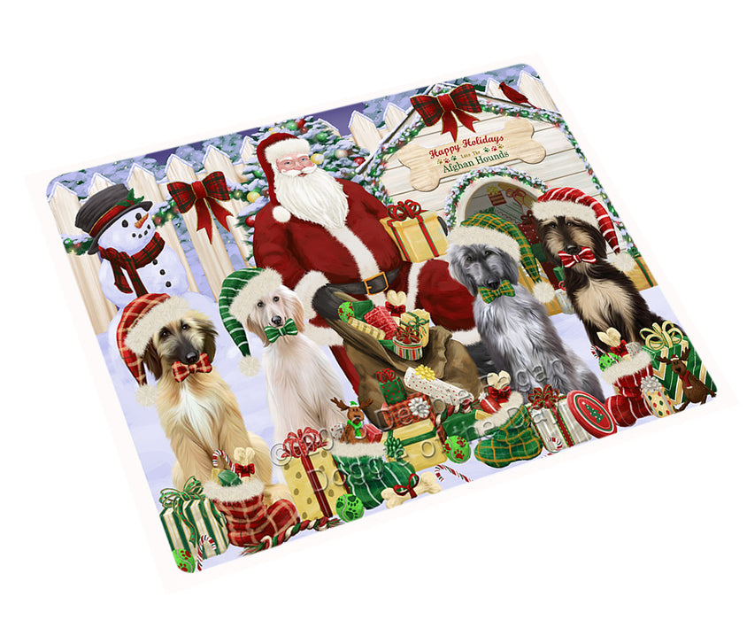 Christmas Dog House Afghan Hounds Dog Cutting Board C61869