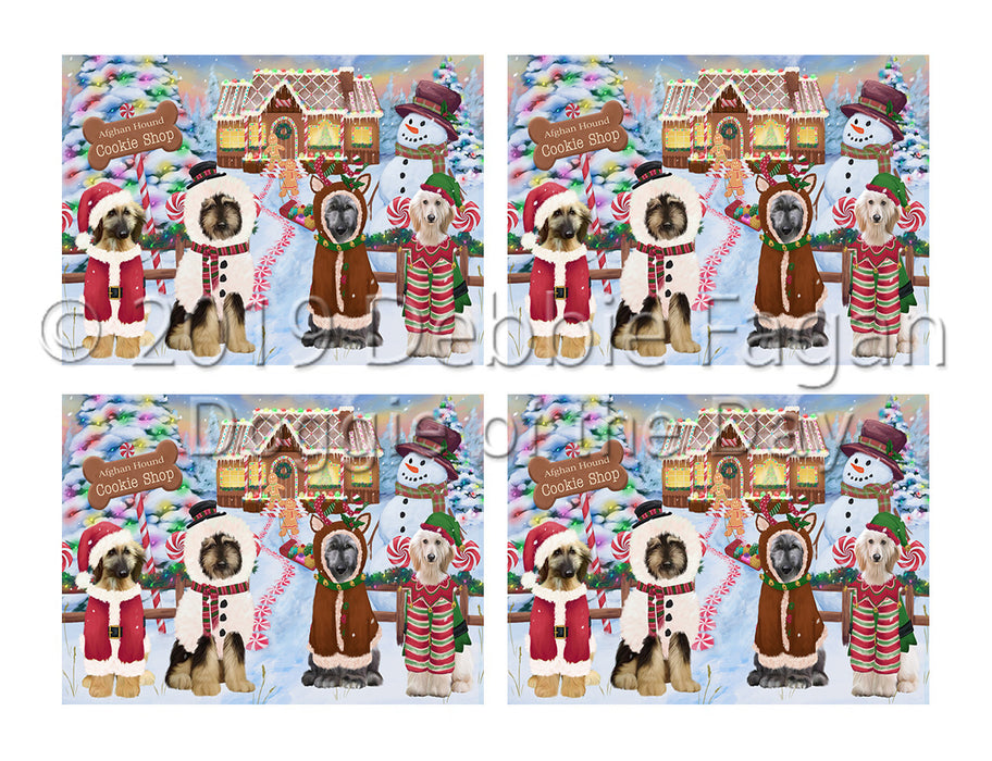 Holiday Gingerbread Cookie Afghan Hound Dogs Placemat