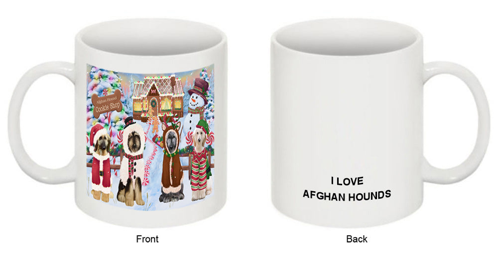 Holiday Gingerbread Cookie Shop Afghan Hounds Dog Coffee Mug MUG51488