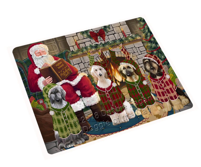 Christmas Cozy Holiday Tails Afghan Hounds Dog Large Refrigerator / Dishwasher Magnet RMAG92772