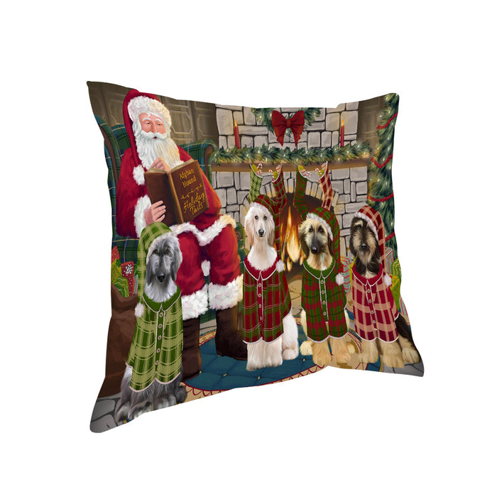 Christmas Cozy Holiday Tails Afghan Hounds Dog Pillow PIL69264