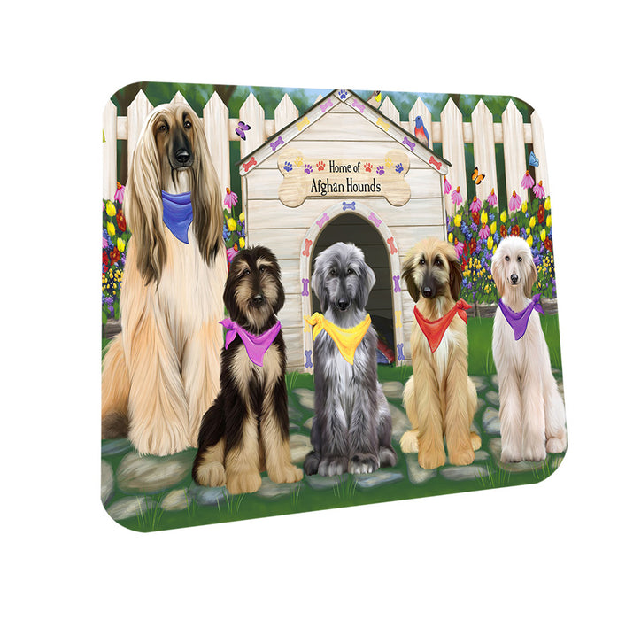Spring Dog House Afghan Hounds Dog Coasters Set of 4 CST52155