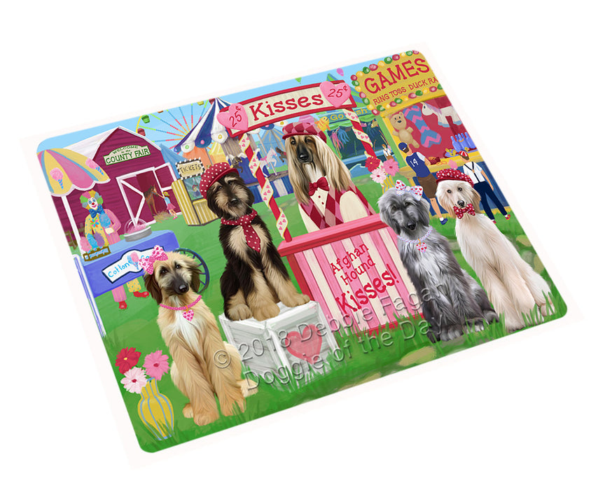 Carnival Kissing Booth Afghan Hounds Dog Cutting Board C72444