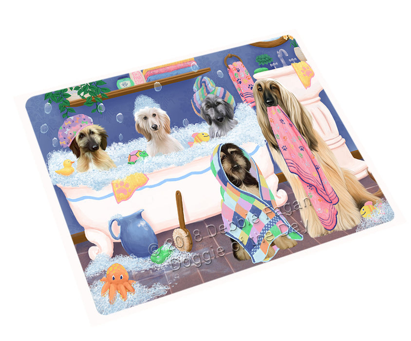 Rub A Dub Dogs In A Tub Afghan Hounds Dog Large Refrigerator / Dishwasher Magnet RMAG102756