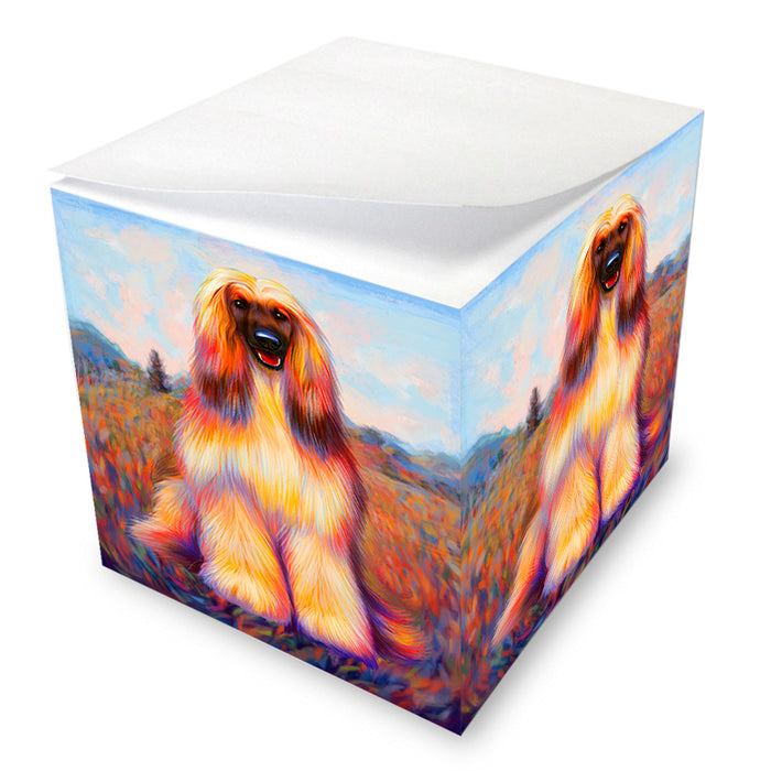 Mystic Blaze Afghan Hound Dog Note Cube NOC55214